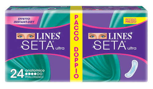 LINES SETA ULTRA ASSORBENTE ANATOMICO 24 PEZZI - Luckyfarma.it