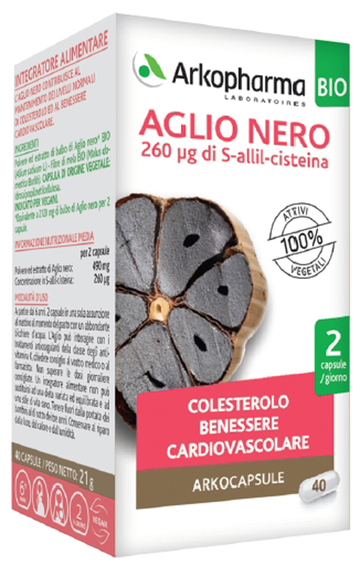 ARKOCAPSULE AGLIO NERO BIO 40 CAPSULE - Luckyfarma.it