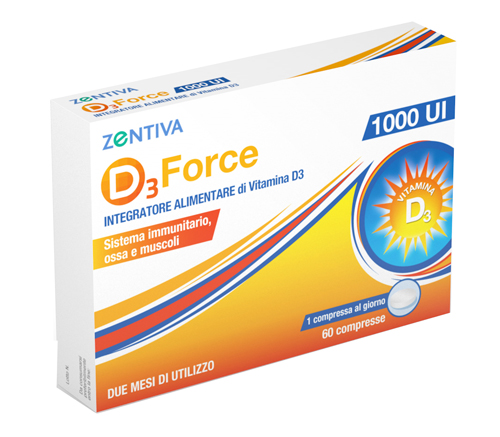 D3 FORCE ZENTIVA 1000UI 60 COMPRESSE - Luckyfarma.it
