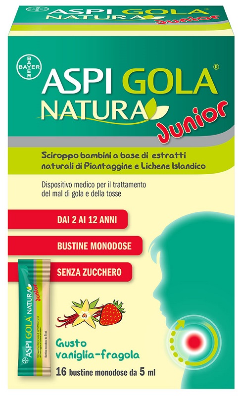ASPI GOLA NATURA JUNIOR 16 BUSTINE MONODOSE DA 5 ML - Luckyfarma.it