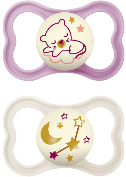 MAM AIR NIGHT SUCCHIETTO 16+ MESI SILICONE DOPPIO FEMMINA - Luckyfarma.it