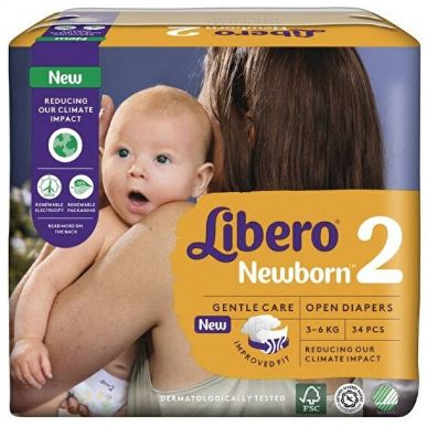 LIBERO NEWBORN PANNOLINO PER BAMBINO TAGLIA 2 3-6 34 PEZZI - Luckyfarma.it