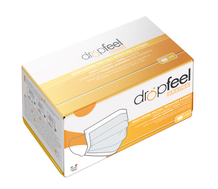 MASCHERINA USO MEDICO DROPFEEL PHARMA MONOUSO TIPO II BIANCA 5 X 10 PEZZI - Luckyfarma.it