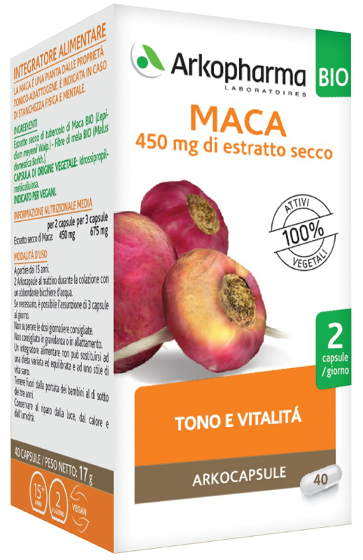 ARKOCAPSULE MACA BIO 40 CAPSULE - Luckyfarma.it
