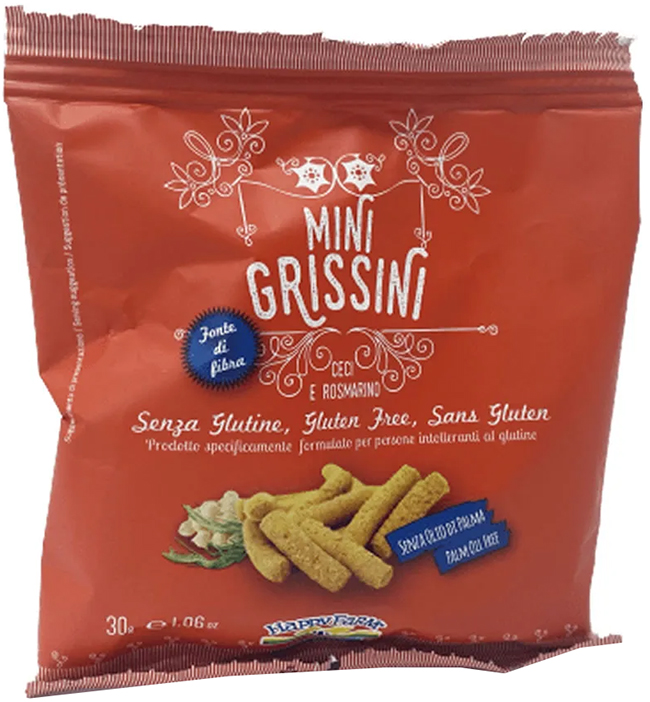 HAPPY FARM MINI GRISSINI CECI/ROSMARINO 30 G - Luckyfarma.it