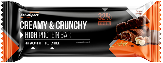 CREAMY&CRUNCHY BARRETTA PROTEICA CACAO/NOCCIOLA 30 G - Luckyfarma.it