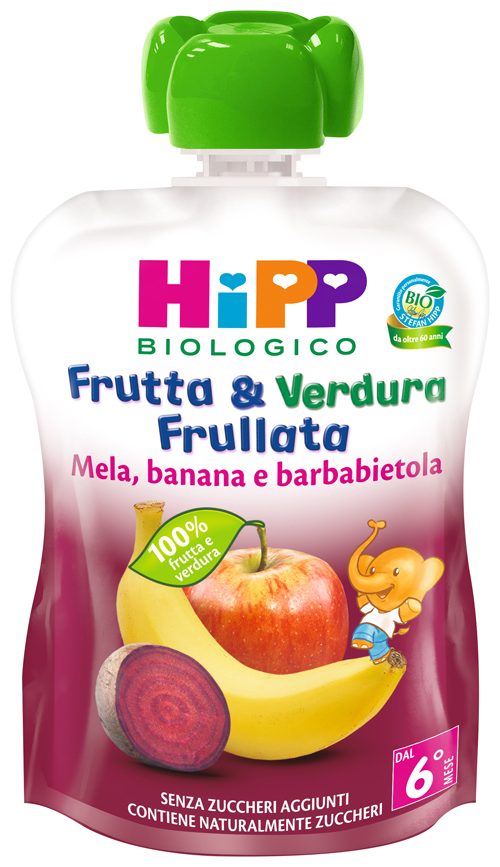 HIPP BIO FRUTTA & VERDURA MELA BANANA BARBABIETOLA 90 G - Luckyfarma.it