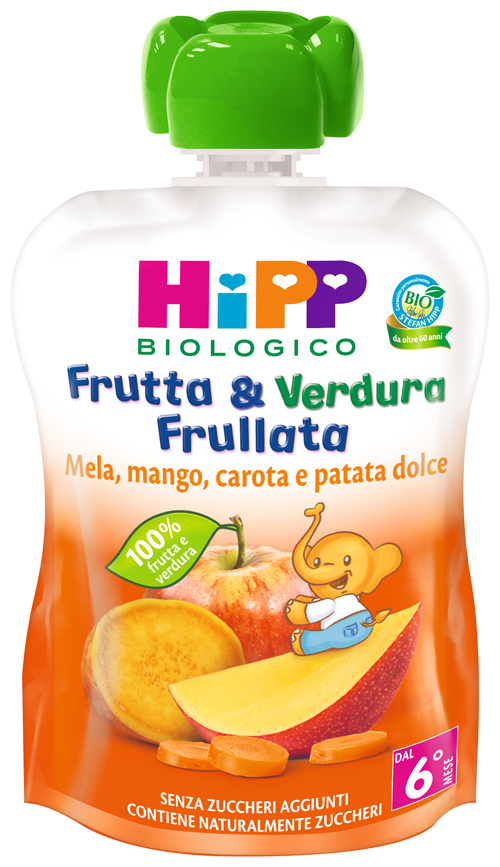 HIPP BIO FRUTTA & VERDURA MELA MANGO CAROTA PATATA DOLCE 90 G - Luckyfarma.it
