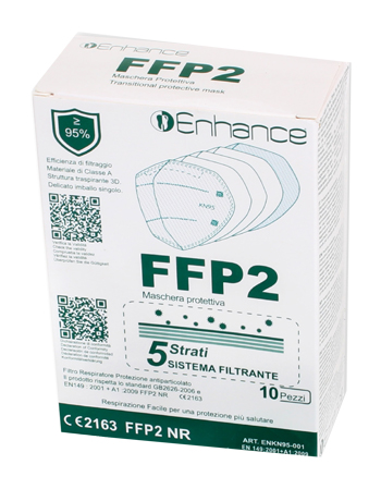 ENHANCE MASCHERA PROTETTIVA FFP2 5 STRATI 10 PEZZI - Luckyfarma.it