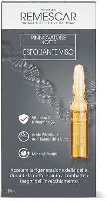 REMESCAR RINNOVATORE NOTTE ESFOLIANTE VISO 5 FIALE X 2 ML - Luckyfarma.it