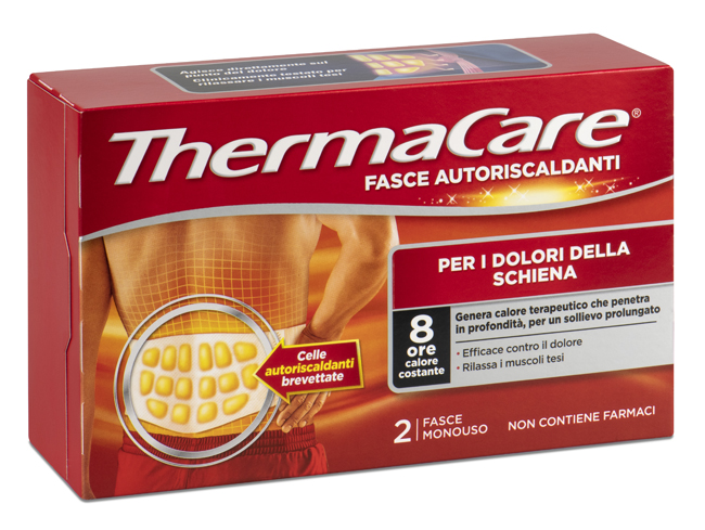 FASCIA AUTORISCALDANTE A CALORE TERAPEUTICO THERMACARE SCHIENA 2 PEZZI - Luckyfarma.it