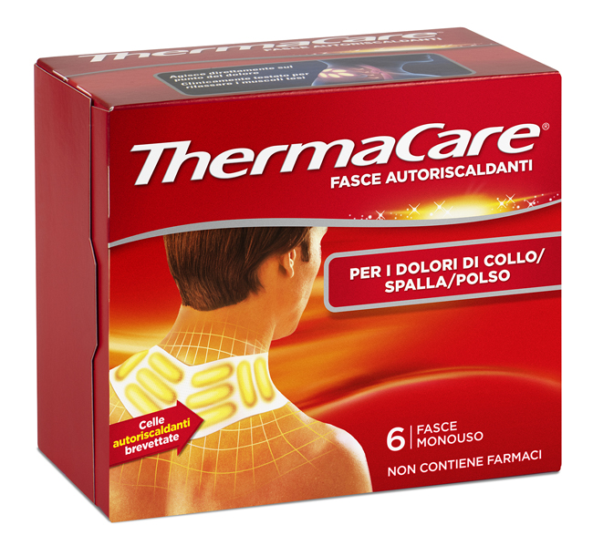 FASCE AUTORISCALDANTI A CALORE TERAPEUTICO THERMACARE COLLO/SPALLA/POLSO 6 PEZZI - Luckyfarma.it