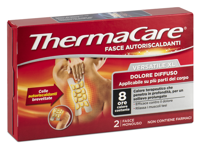 FASCIA AUTORISCALDANTE VERSATILE THERMACARE XL 2 PEZZI - Luckyfarma.it