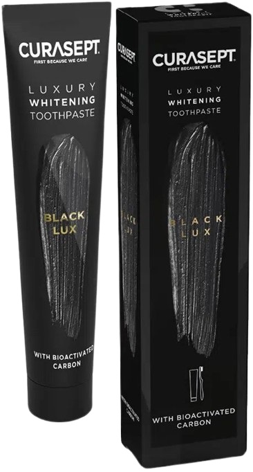 CURASEPT BLACK LUXURY WHITENING DENTIFRICIO 75 ML - Luckyfarma.it