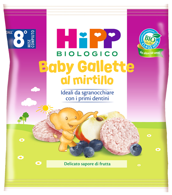 HIPP BIO BABY GALLETTE DI RISO AL MIRTILLO 30 G - Luckyfarma.it