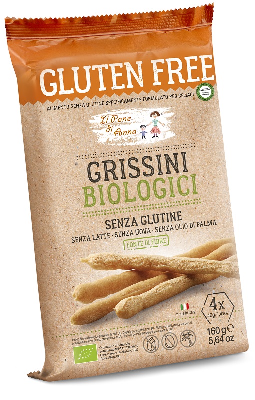 PANE ANNA GRISSINI BIOLOGICI 160 G - Luckyfarma.it