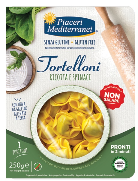 PIACERI MEDITERRANEI TORTELLONI RICOTTA SPINACI 250 G - Luckyfarma.it