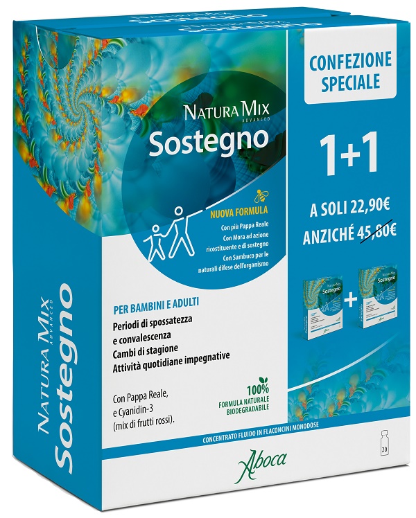 NATURA MIX ADVANCED SOSTEGNO 10 FLACONCINI + 10 FLACONCINI CONFEZIONE SPECIALE - Luckyfarma.it
