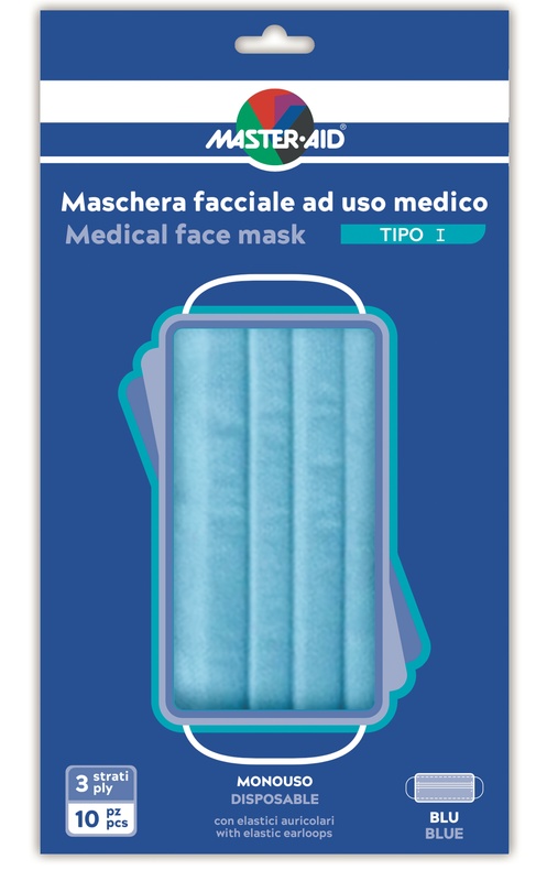MASTER-AID MASCHERINA CHIRURGICA TIPO I MONOUSO 10 PEZZI - Luckyfarma.it