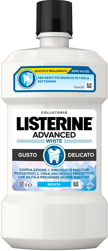 LISTERINE ADVANCED WHITE 500 ML GUSTO DELICATO - Luckyfarma.it