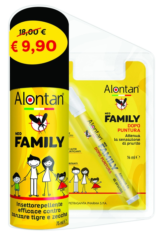BI PACK NEO FAMILY SPRAY 75 ML + AFTERBITE DOPO PUNTURA 14 ML - Luckyfarma.it