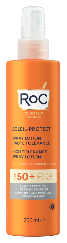 ROC LOZIONE SPRAY SOLARE CORPO SPF 50+ ELEVATA TOLLERABILITA' 200 ML - Luckyfarma.it