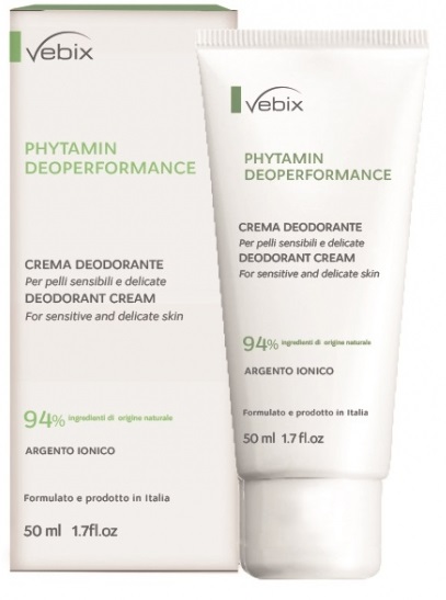 VEBIX PHYTAMIN E DEO PERFORMANCE CREMA DEO 72H-50ML SALI DI ARGENTO - Luckyfarma.it