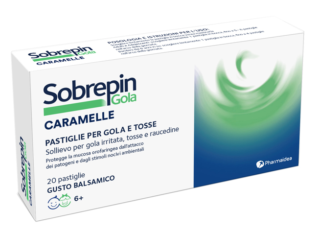 SOBREPIN GOLA CARAMELLE 20 PASTIGLIE GUSTO BALSAMICO - Luckyfarma.it