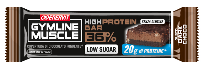 ENERVIT GYMLINE PROTEIN BAR 36% BARRETTA DARK CHOCOLATE 55 G - Luckyfarma.it