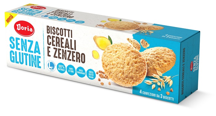 DORIA BISCOTTI CEREALI-ZENZERO 4X37,5 G - Luckyfarma.it