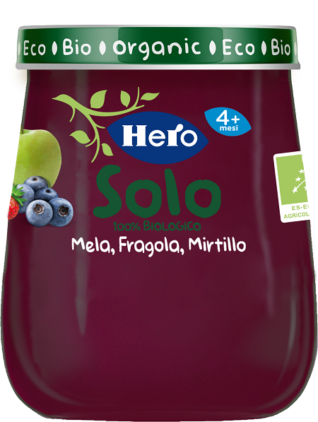 HERO BABY SOLO OMOGENEIZZATO MELA FRAGOLA MIRTILLO 120 G - Luckyfarma.it