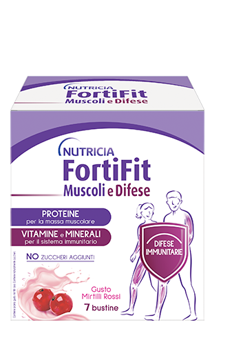 FORTIFIT MUSCOLI&DIFESE MIRTILLO ROSSO 7 BUSTINE - Luckyfarma.it