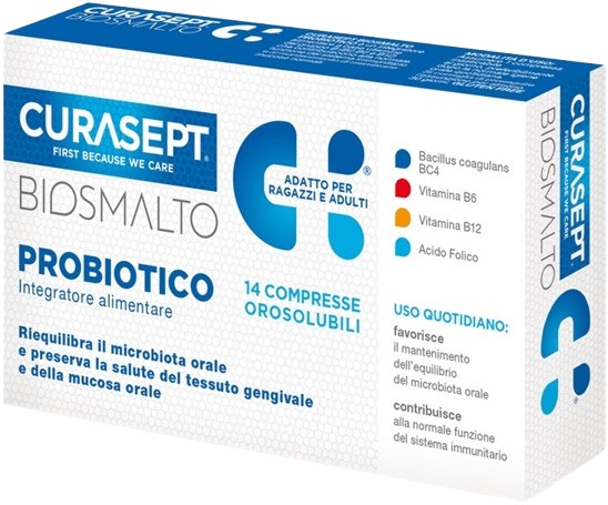 CURASEPT BIOSMALTO PROBIOTICO 14 COMPRESSE - Luckyfarma.it