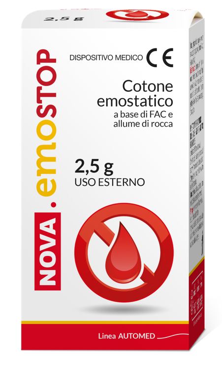 COTONE EMOSTATICO NOVA EMOSTOP 2,5 G - Luckyfarma.it