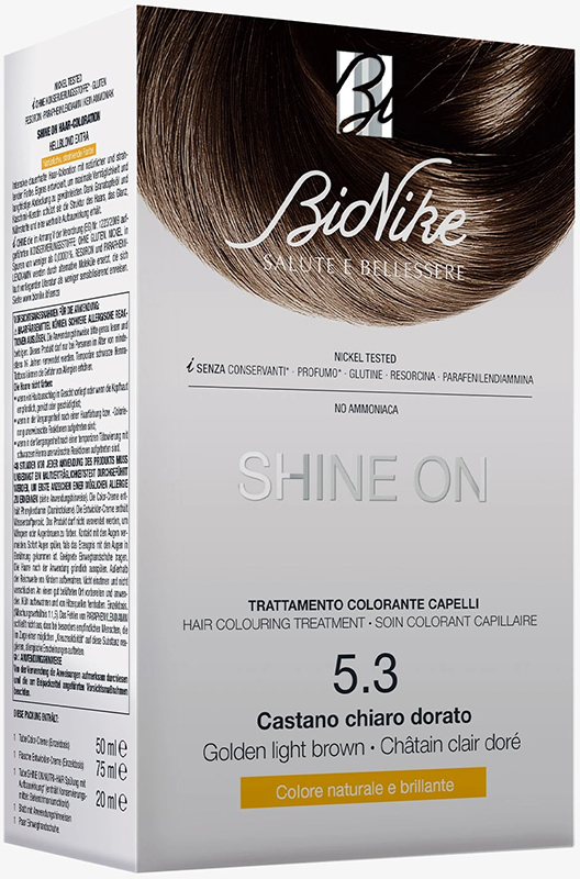 SHINE ON CASTANO CHIARO DORATO 5,3 FLACONE 75 ML + TUBO 50 ML - Luckyfarma.it