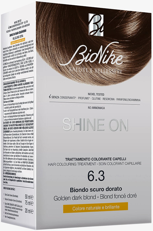 SHINE ON BIONDO SCURO DORATO 6,3 FLACONE 75 ML + TUBO 50 ML - Luckyfarma.it