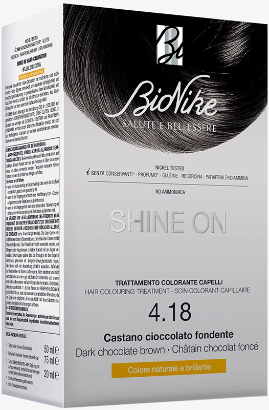SHINE ON CASTANO CIOCCOLATO FONDENTE 4,18 FLACONE 75 ML + TUBO 50 ML - Luckyfarma.it