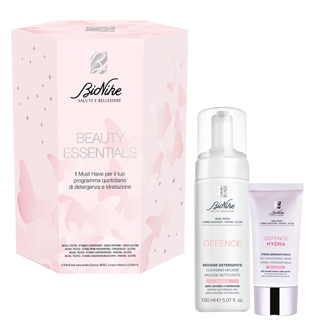 BEAUTY ESSENTIALS KIT NATALE 2021 DEFENCE HYDRA CREMA RICCA 50 ML + DEFENCE MOUSSE DETERGENTE 200 ML - Luckyfarma.it