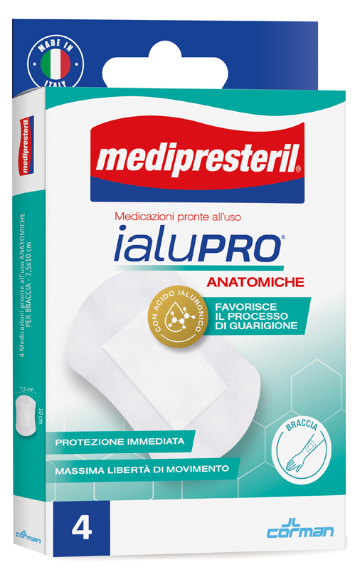 MEDIPRESTERIL IALUPRO BRACCIA 7,5X10 CM 4 PEZZI - Luckyfarma.it