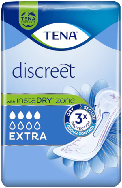 ASSORBENTE INCONTINENZA LEGGERA TENA DISCREET EXTRA 10 PEZZI - Luckyfarma.it