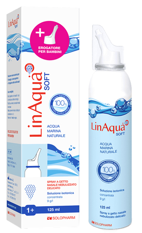 SOLUZIONE SPRAY ISOTONICA NASALE LINAQUA SOFT 125 ML CON DOPPIO EROGATORE - Luckyfarma.it