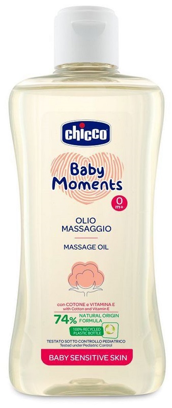 CHICCO BABY MOMENTS OLIO MASSAGGIO SENSITIVE 200 ML - Luckyfarma.it