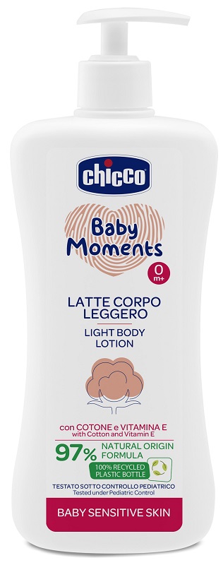 CHICCO BABY MOMENTS LATTE CORPO SENSITIVE LEGGERO 500 ML - Luckyfarma.it