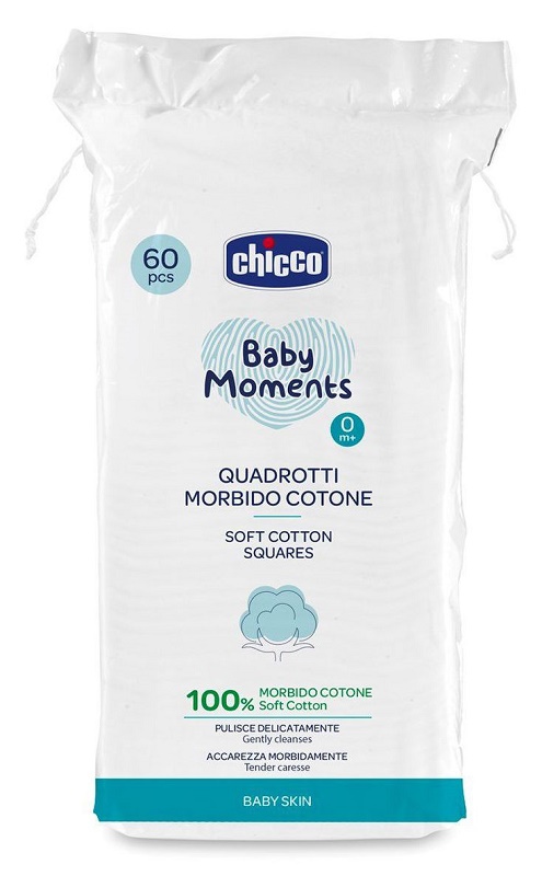 CHICCO BABY MOMENTS QUADROTTI 60 PEZZI - Luckyfarma.it