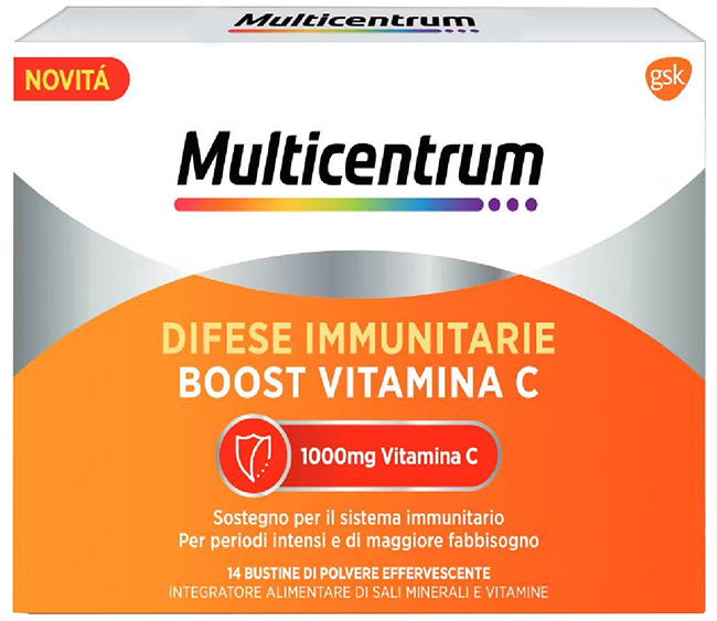 MULTICENTRUM DIFESE IMMUNITARIE BOOST VITAMINA C 28 BUSTINE - Luckyfarma.it