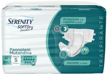 PANNOLONE MUTANDINA SERENITY SD SENSITIVE SUPER M 15 PEZZI - Luckyfarma.it