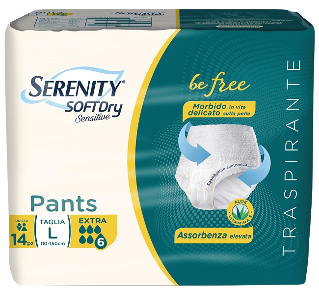 SERENITY PANTS SD SENSITIVE BE FREE EXTRA L 14 PEZZI - Luckyfarma.it