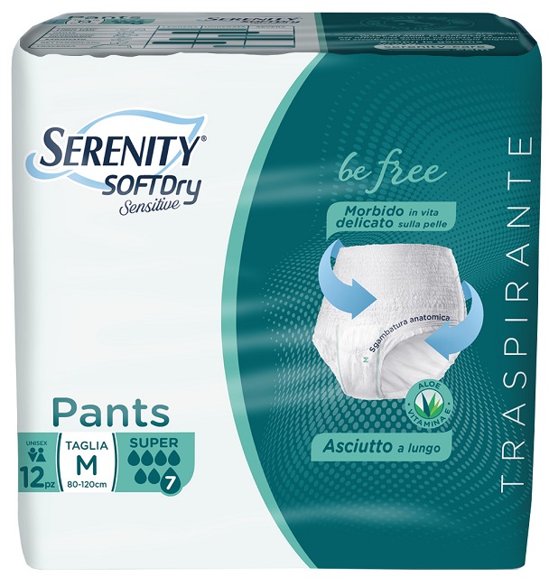 SERENITY PANTS SD SENSITIVE SUPER M 12 PEZZI - Luckyfarma.it
