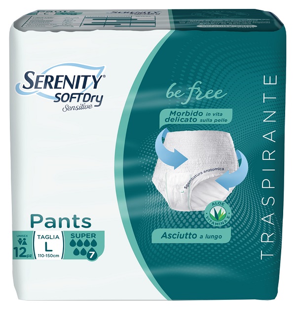 SERENITY PANTS SD SENSITIVE BE FREE SUPER L 12 PEZZI - Luckyfarma.it