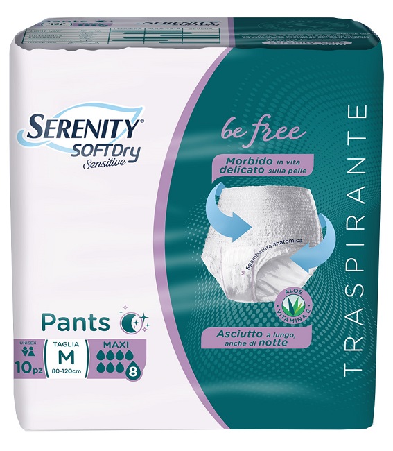 SERENITY PANTS SD SENSITIVE BE FREE MAXI M 10 PEZZI - Luckyfarma.it